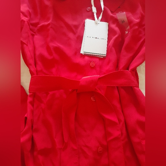 Belted Crepe Shirtdress - Picture 6 of 7